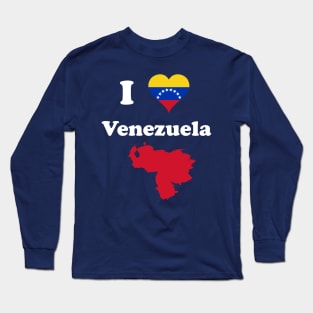 I Love VZLA - Venezuela Heart Flag T-Shirt Long Sleeve T-Shirt